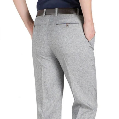 Big Plus Size Formal Pants Men's Bussiness Summer Thin Autumn Thick Black Blue Gray Stretch Loose Suit Office Trousers GOZBKF