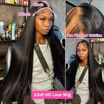 Straight Lace Front Wigs Human Hair 13X6 Hd Lace Frontal Wig 13X4 Bone Straight Human Hair Wig Glueless 5x5 Straight Closure Wig