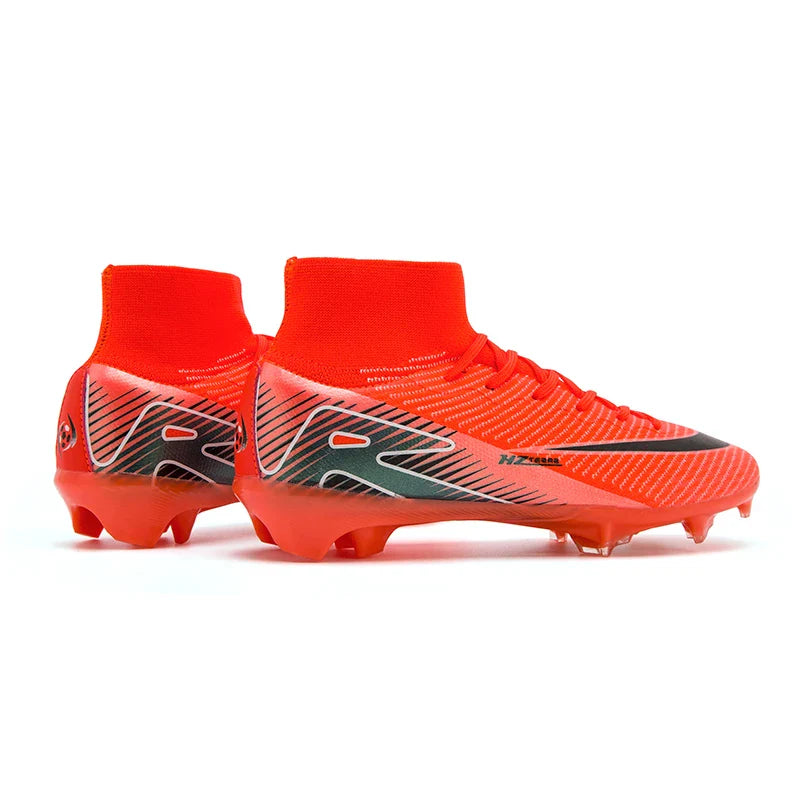 Kids Soccer Cleats for Boys and Girls Youth High-top Football Shoes Outdoor Athletic Turf Soccer Shoes