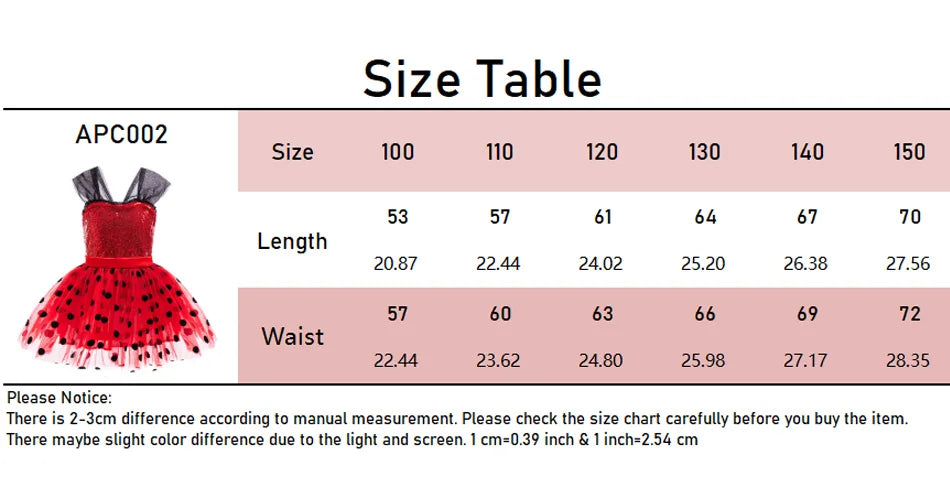 Girl Polka Dot Princess Dress Ladybug Dress Up Fur Ball Headband Black and Red Dress Halloween Cosplay costume Carnival Clothes