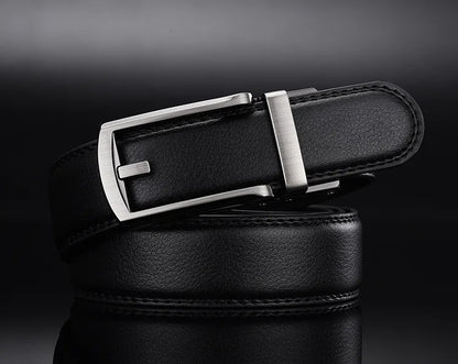 Men Belt High Quality Faux Leather Men's Belt Waist Strap for Male Automatic Buckle Belts for Men Alloy Buckle 3.1cm Black Brown