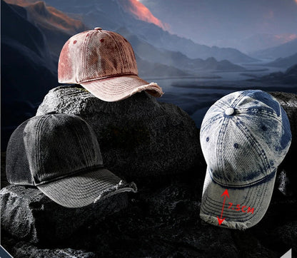 2024 Fashion New Denim Wash Do Old Vintage Baseball Cap Lady Fashion Hiphop Snapback Hat Men Big Size Sun Caps 55-62cm