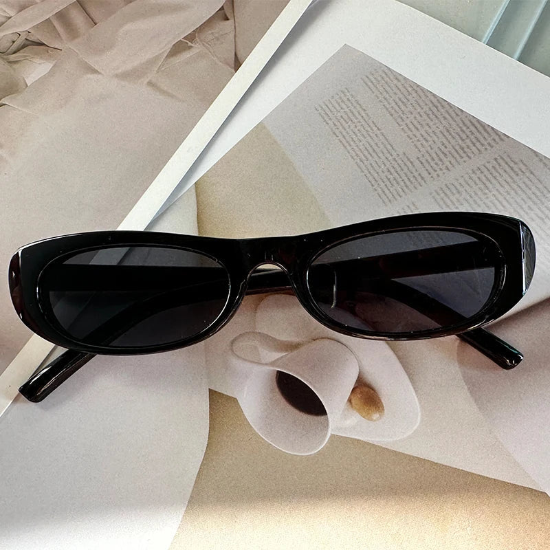 Sunglasses Black Small Frame Fashion Brand Trendy Points Sun Glasses