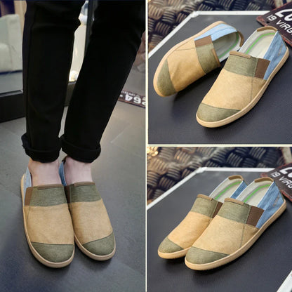 Fisherman's Shoes Fashion Flat Canvas Sneakers Slip On Men's Espadrilles Walking Casual Shoes For Men Loafers Summer