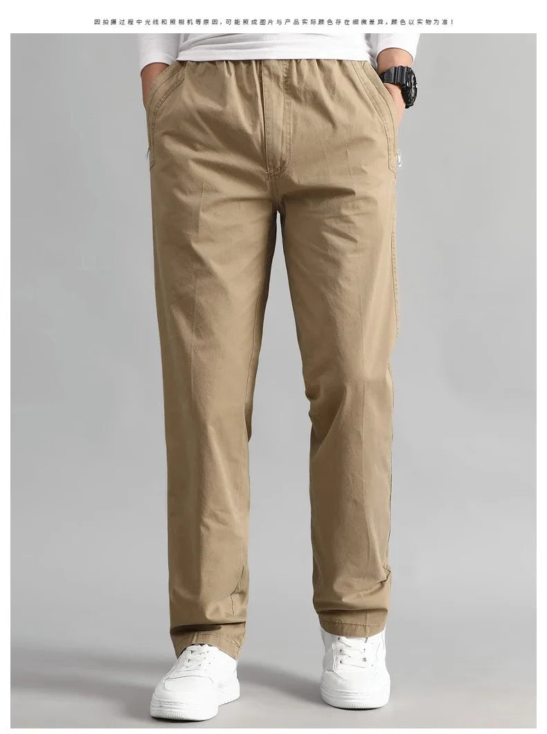 Explosions men's overalls casual pants cotton loose summer thin fashion long pants men's pants.