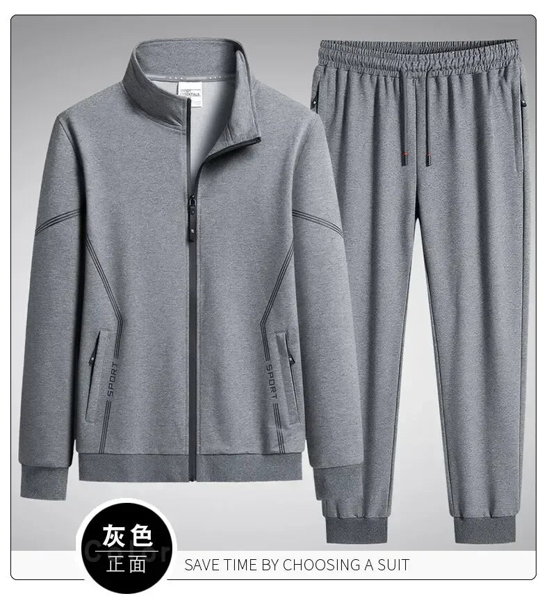 Unisex Jogging Suit MEN Plus Size 6XL 7XL 8XL Men's Tracksuit Suit New Arrive Tracksuit Mens Casual Solid Solor Sweatpant Set