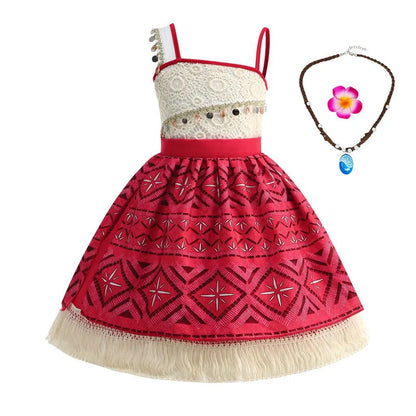 2026 Novo Filme Moana Cosplay Roupa Vestido Infantil Carnaval Vaiana Purim Festival Fantasia Menina Princesa Aniversário Festa Vestido