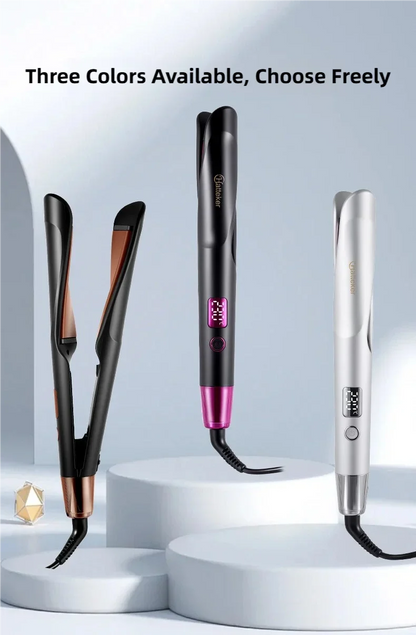 New 2-in-1 Curling Iron & Straightener Multi-Function Hair Styling Tool Dual-Purpose Curling and Straightening Iron