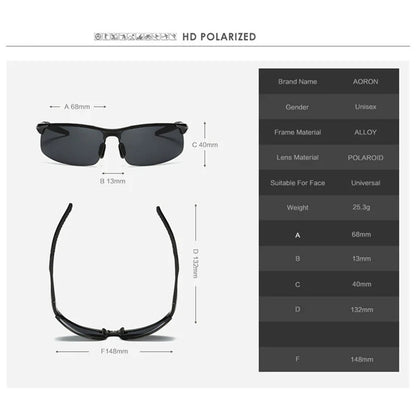 Sunglasses Men Aluminum Magnesium Frame Sport Sun Glasses Driver Retro Goggles