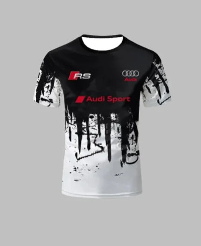 Racing Motorcycle Pattern Printed Riders Fans Short-sleeved T-shirt Men's and Women's Same Children's Sports Top