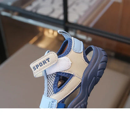 Summer Children Beach Sandals Boys Breathable Mesh Sport Sandals Baby Soft Light Kindergarten Cool Shoes
