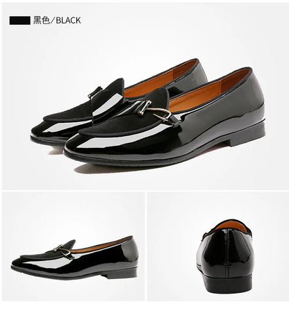 Men's Casual Leather Shoes Buckle Trendy Party Wedding Shoe Mens Comfortable Driving Flats Men Moccasins Loafers EUR Sizes 38-48