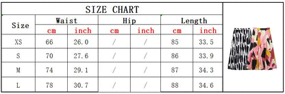 2025 Women Summer MIDI Skirts Fashion Print Side Zipper Female ELegant Street Skirt Clothing