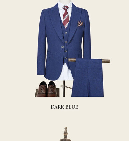 High Quality Dark green Male Groom Wedding Blazers Slim fit casual evening gown Business Office  Men's Suits
