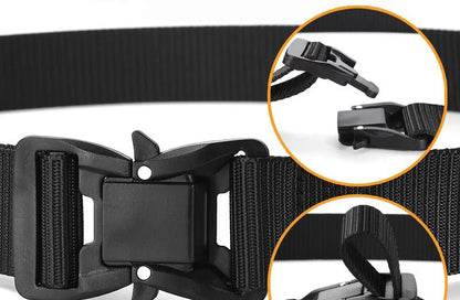 Plus Large LONG Size 125 140 160 180cm Men's Belt Canvas Multi-functional Tactical Quick Release Magnetic Alloy Buckle Belts