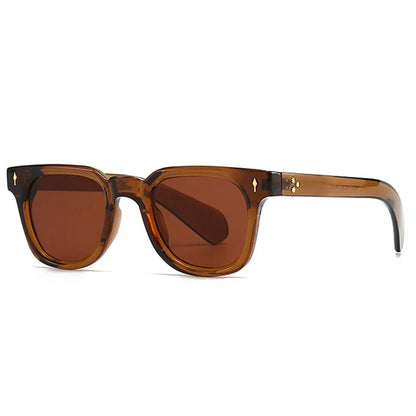 Square Men Rivets Sunglasses Shades UV400 Fashion Women Green Sun Glasses