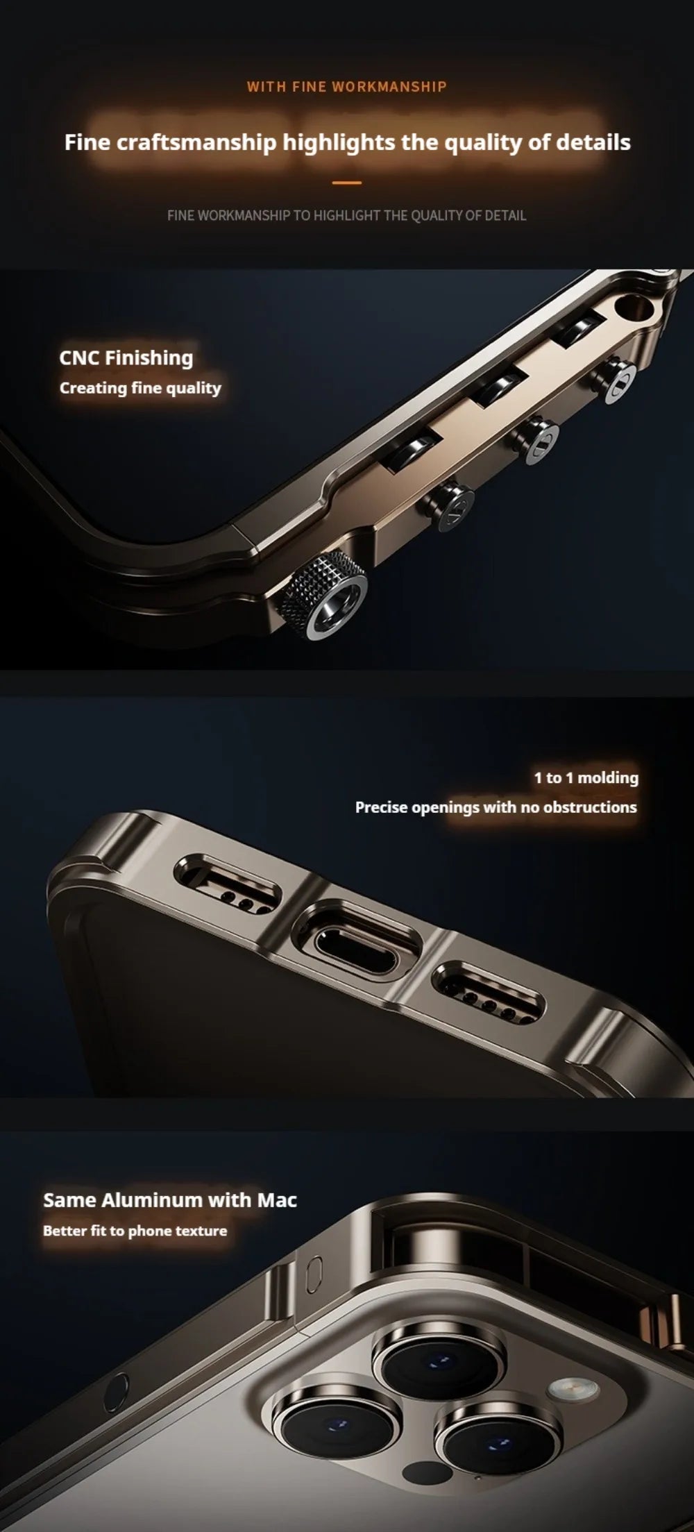Cyberpunk Punk Mechanical Phone Frame Case For iPhone 17 Air 16 15 14 13 Pro Max Plus Aluminum Alloy Metal Shockproof Bumper