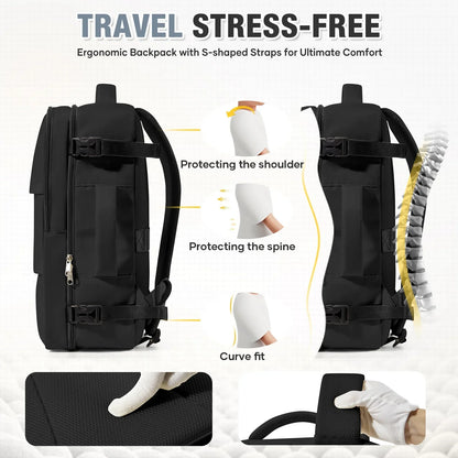 Luggage Cabin Bag, 40x30x20 Bag Men Women 15.6inch Laptop Bag Business  Travel Backpack，College School Backapck