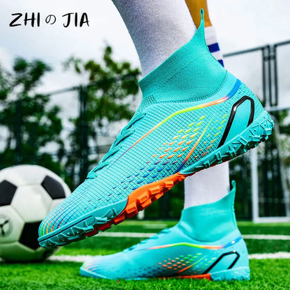 New 33-46 Large Football Boots Children Youth High Quality Football Shoes Outdoor Training Professional Competition Footwear