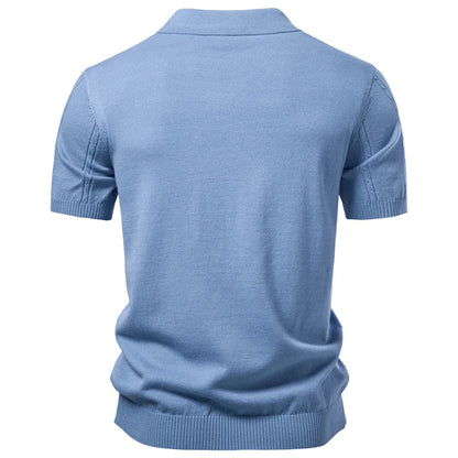 Men's Stripe Golf Polo Shirt Old Money Cool Silk Fabric Short Sleeve Icy Touch Breathable Casual Summer Top
