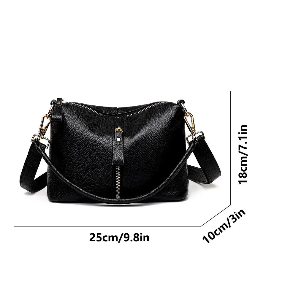 High Quality Genuine Leather Women Tote Bag Luxury Soft Cowhide Ladies Shoulder Crossbody Bags 2024 Fashion Female Messenger Sac