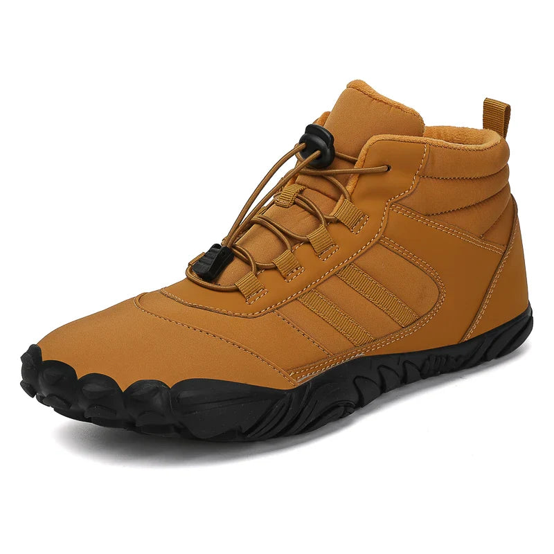 Womens Mens Waterproof Winter Barefoot Shoes Snow Boots Cotton Warm Fur Lined Unisex Walking Hiking Outdoor Shoes