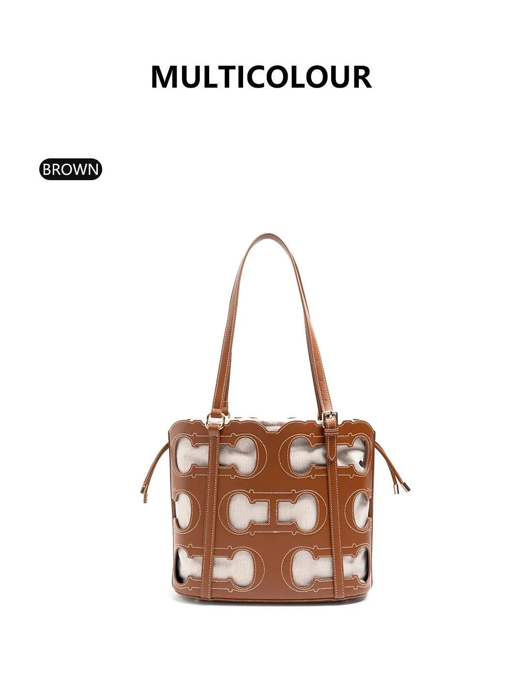 High-end Brand Women's Handbag Fashion Hollow 2025 New Large Capacity Simple Shoulder Bag