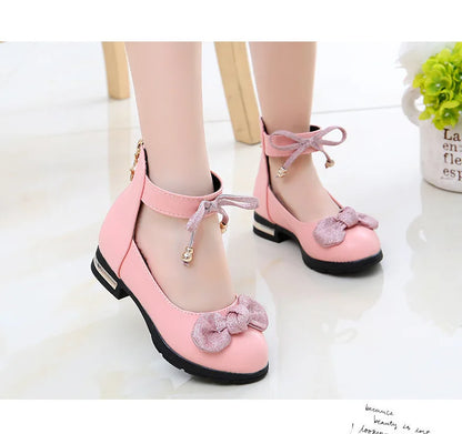 2026 Shiny Bow Stage Elegant Comfortable Catwalk Fashion Spring/summer Students Baby Girls Princess Shoes Cute Kids Sandals