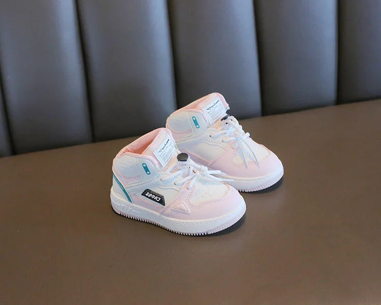 Children Tennis Shoes High-top Sports Shoes for Girls Fashion Causal Kids School Boys Basketball Shoes Breathable Soft Sneakers