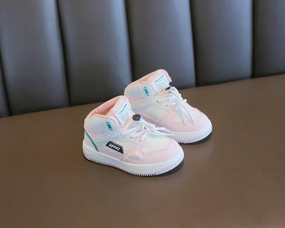 Children Tennis Shoes High-top Sports Shoes for Girls Fashion Causal Kids School Boys Basketball Shoes Breathable Soft Sneakers