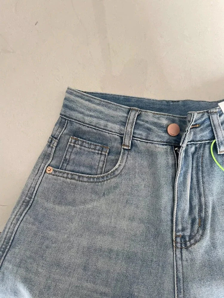 Women Wide Leg Baggy Jeans Long Skater Trousers