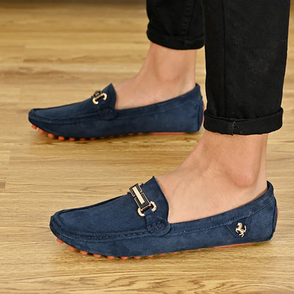 Men Fashion Luxury Leisure Leather Loafers Shoes Slip on Soft Comfortable Non-slip Driving for Men