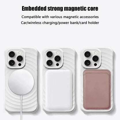 Magnetic Wireless Charging Phone Case For iPhone 16 Pro Max 17 Air 15 13 14 12 11 Pro Case Silicone For Magsafe Protection Cover
