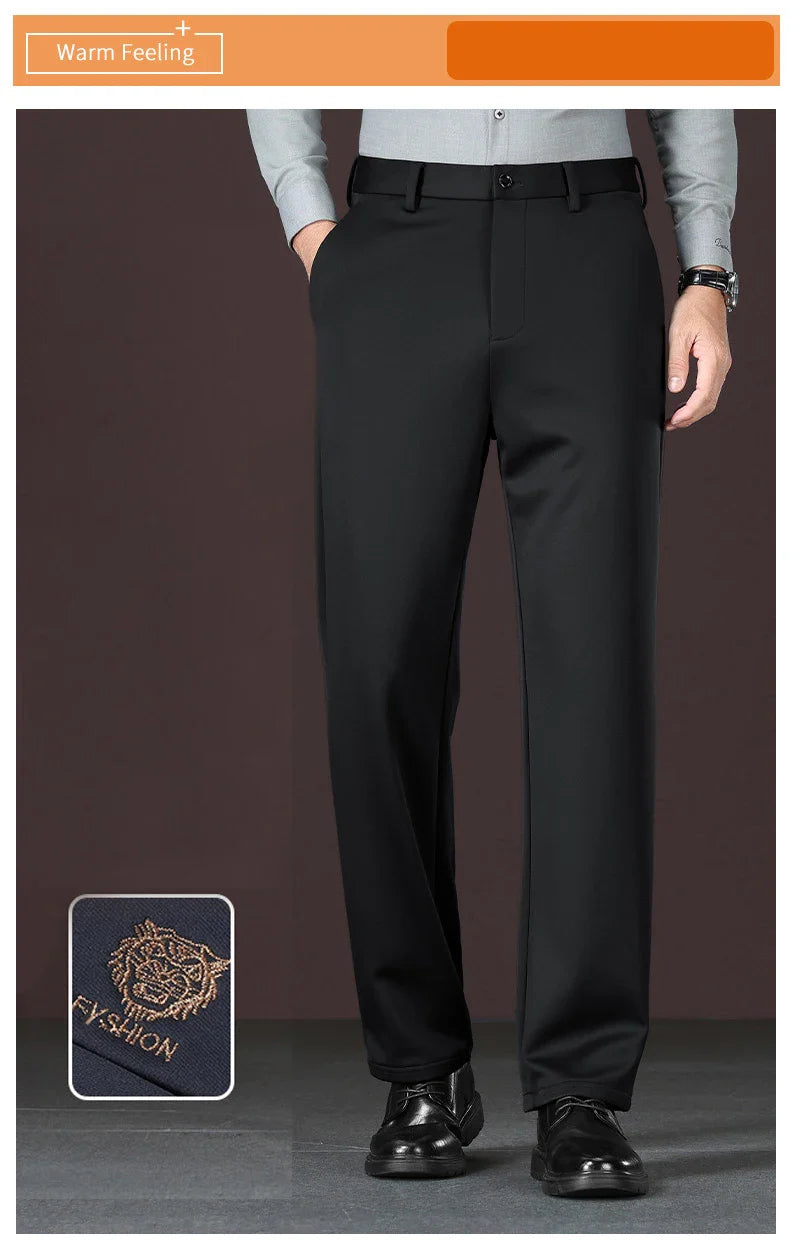 Men's Slim Fit Stretch Dress Pants,Non-Iron Business Trousers,Comfortable Straight Leg Slacks for Office & Daily Wear