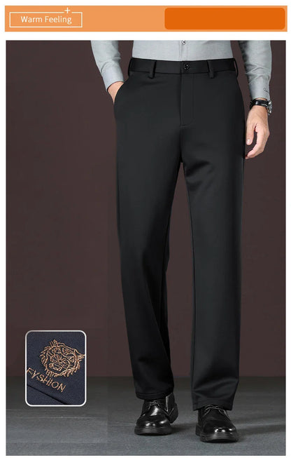 Men's Slim Fit Stretch Dress Pants,Non-Iron Business Trousers,Comfortable Straight Leg Slacks for Office & Daily Wear