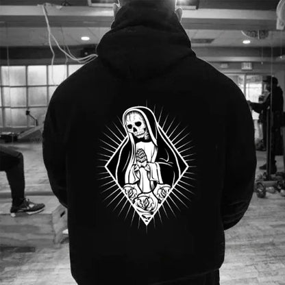 La Santa Muerte Hoodie Pattern Sweatshirt Halloween New In Women Men Sportswear Pullover Autumn and Winter Essentials Hoodie