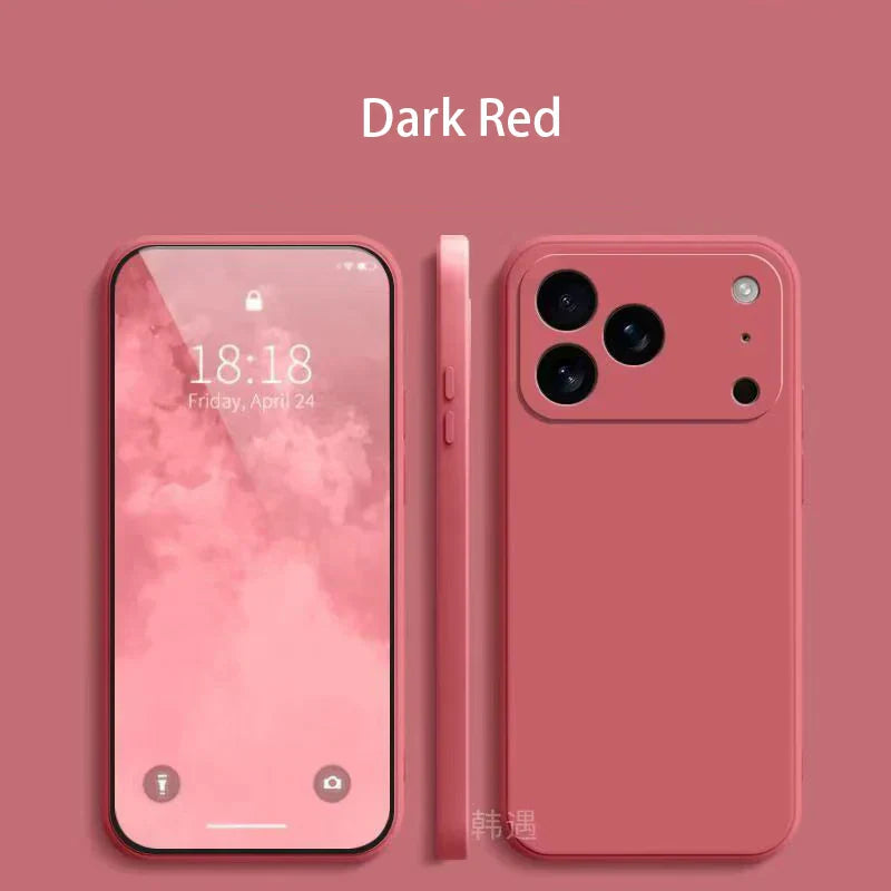 Square Liquid Silicone Phone Case for Apple iPhone 17 Pro Max 17 Air Soft Cover Case