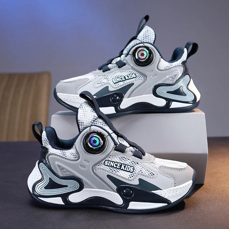 Children Fashion Sneaker Boys Casual Shoes Leather Flat Student Walking Shoes Outdoor Girl Basketball Sports Footwear
