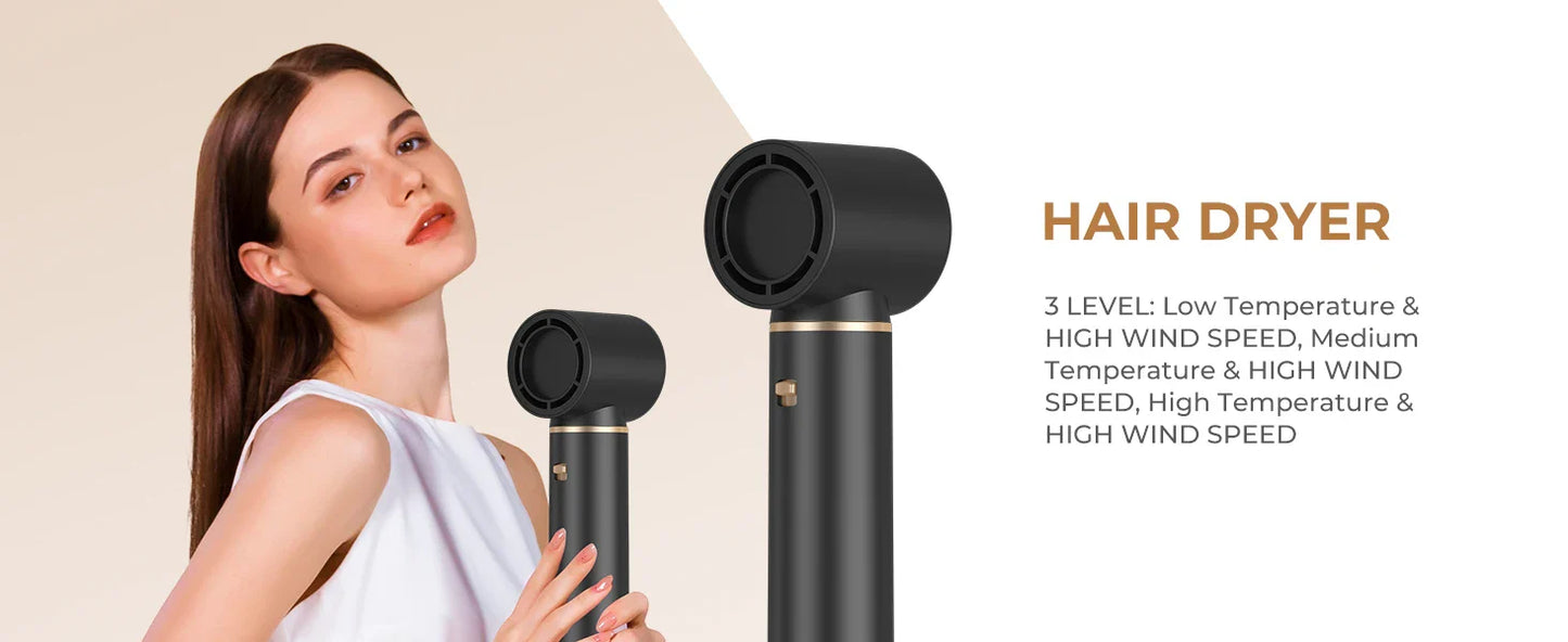 Hair Dryer 5 in 1 Electric Comb Negative Ion Straightener Comb Curling Iron Detachable Multifunctional Heating Brush Hair Dryer