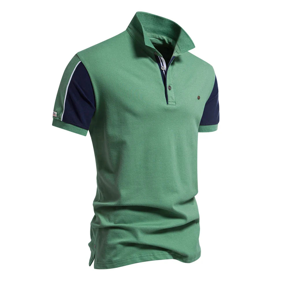 2024 New Summer Patchwork Polo Shirt For Men Brand Quality Short Sleeve Baseball Mens Polos