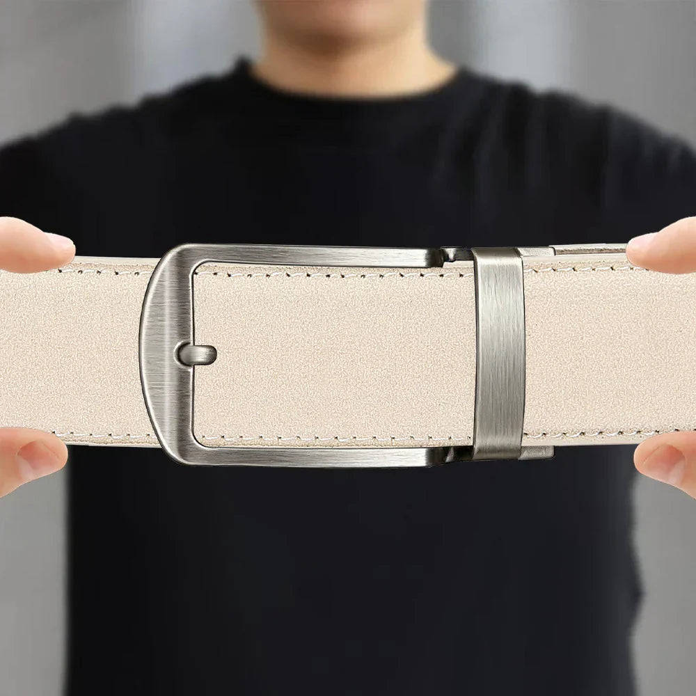 Men Belts Leather Waist Strap Male Automatic Buckle Waistband Mens High Quality Girdle Belts for Women Men Gifts 105 115 125cm