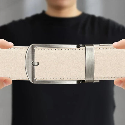 Men Belts Leather Waist Strap Male Automatic Buckle Waistband Mens High Quality Girdle Belts for Women Men Gifts 105 115 125cm