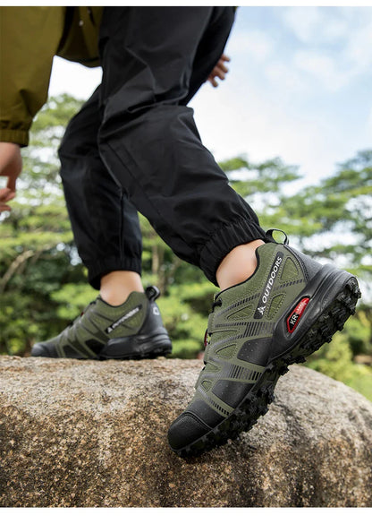 Sapatos de Caminhada Masculinos e Femininos Impermeáveis para Exteriores Tênis de Treino com Cadarço para Escalada Trekking Tênis de Montanha para Caminhada e Caça Tênis Táticos