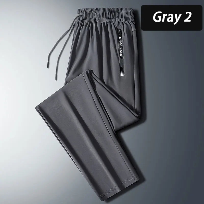 Running Pants Zipper Quick Dry Summer Fishing Outdoor Jogging Sweatpants Men Fitness Trousers Training Sport Long Pant Workout