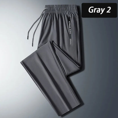 Running Pants Zipper Quick Dry Summer Fishing Outdoor Jogging Sweatpants Men Fitness Trousers Training Sport Long Pant Workout