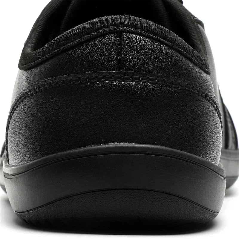 Mens Artificial Leather Wide Barefoot Shoes Unisex Plus Size Male Outdoor Minimalist Sneakers Women Zero Drop Casual Walking