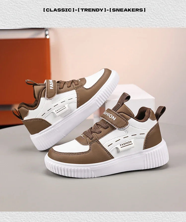 Green Skateboard Shoes Kids Trainers Fashion Lightweight Children's Sports Shoes Comfortable Non-slip Casual Sneakers For Boys
