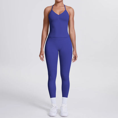 2 Piece Yoga Clothes Women Tracksuit Athletic Wear Pilates Fitness Suit Gym Workout Push Up Clothes Sports Bra Leggings Suit