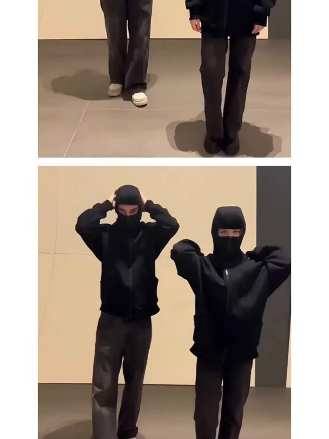 Autumn Men Balaclava Y2K Gothic Harajuku Winter New Item Double Hooded Sweatshirt Men's Hooded Mask Zipper Sportswear Women