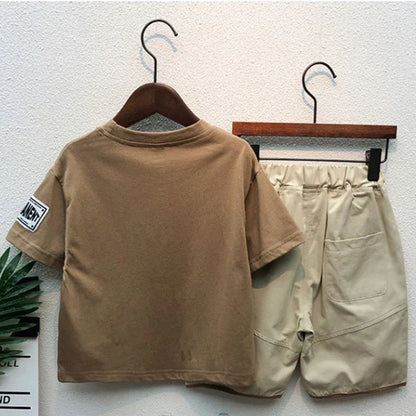 Summer Korean Infant boys Clothes Sets Fashion Cotton baby girls Short T-Shirt Suits Casual